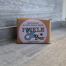 Load image into Gallery viewer, image of orchard scent natural hand soap in packaging
