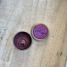 Load image into Gallery viewer, image of grape flavoured natural lip balm with a purple tint of shimmer