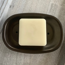 Load image into Gallery viewer, image of natural conditioner bar in sandalwood lime scent, by pickle and bee natural products, unwrapped
